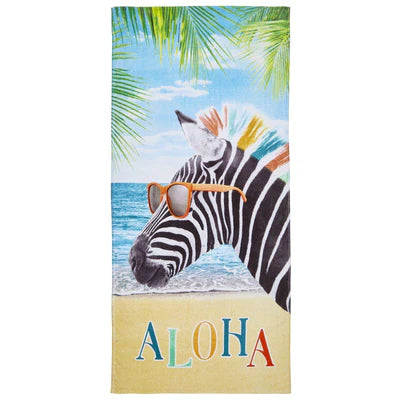 Aloha Zebra Beach Towel by Catherine Lansfield