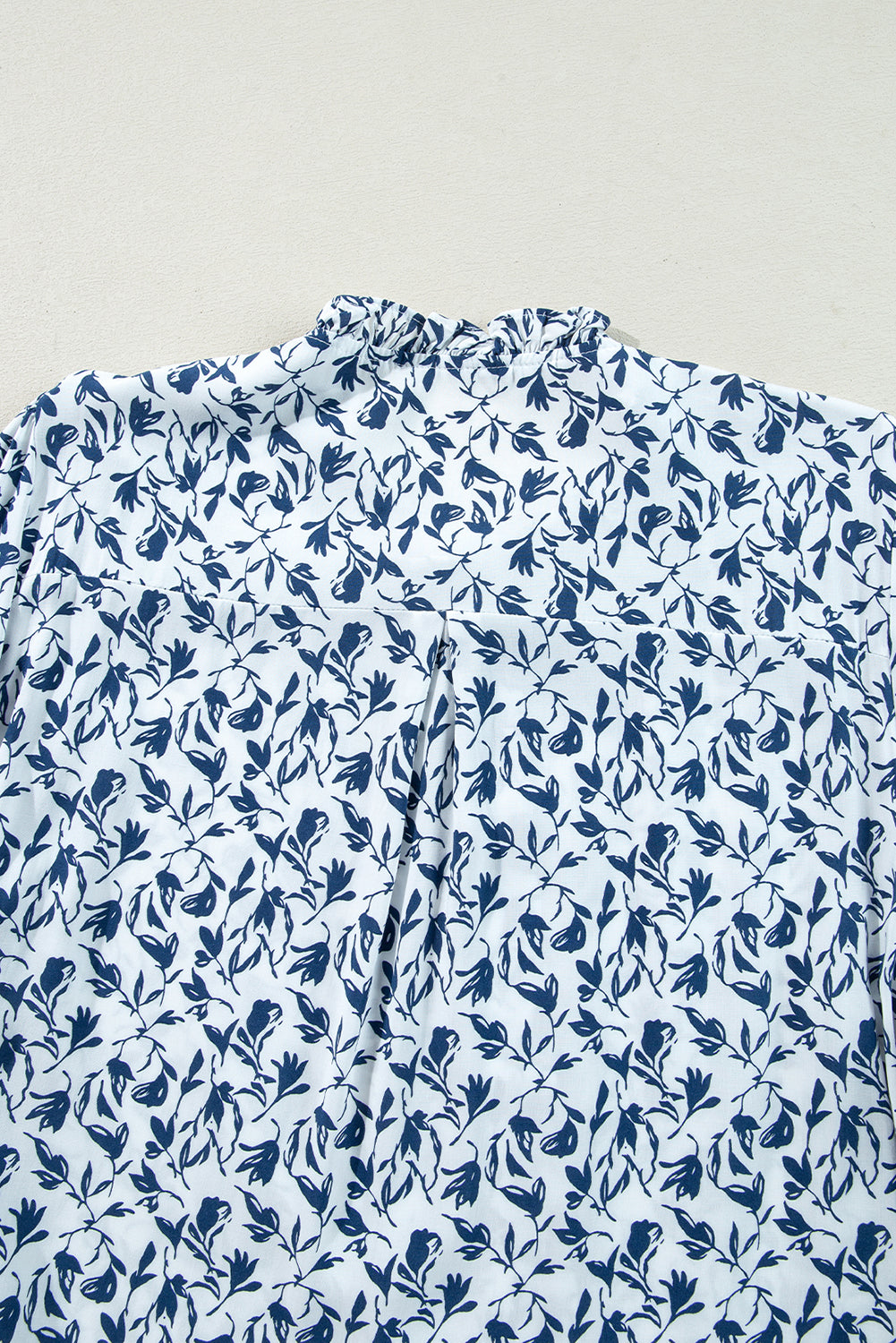 Printed Floral Print Lace Detail Puff Sleeve Shirt