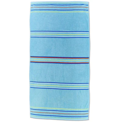 Rainbow Pairs Twin Pack Cotton Beach Towels Blue