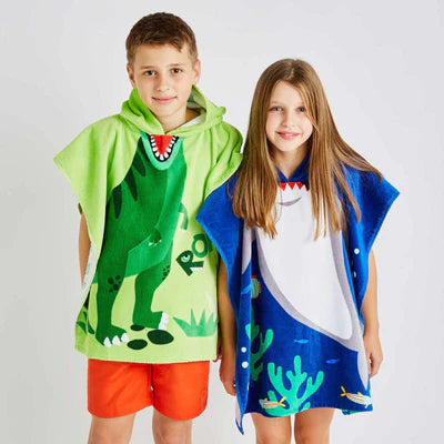 Dinosaur Hooded Towel Poncho
