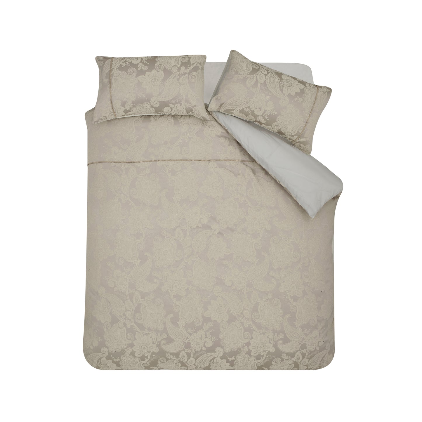 Opulent Jacquard Duvet Cover Set in Champagne Gold by Catherine Lansfield