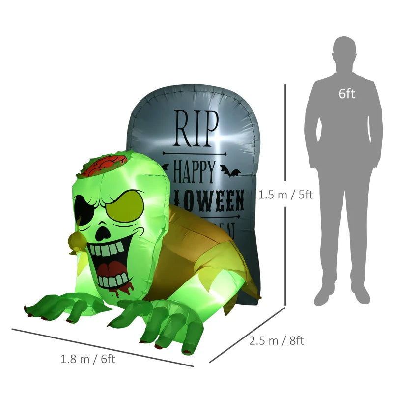 5FT Halloween Inflatables Ghost and Tombstone