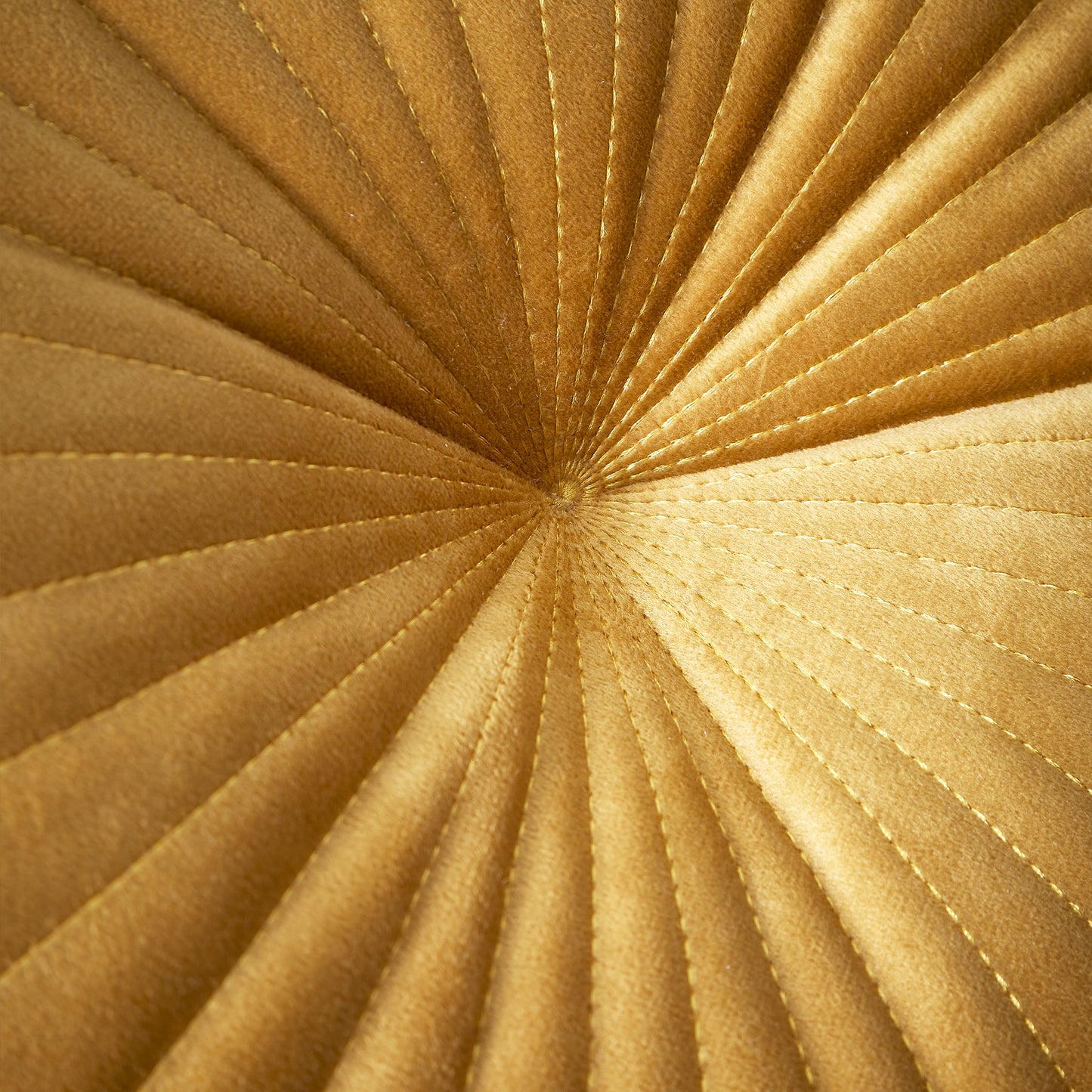 Round Soft Touch Cushion in Mustard by Catherine Lansfield