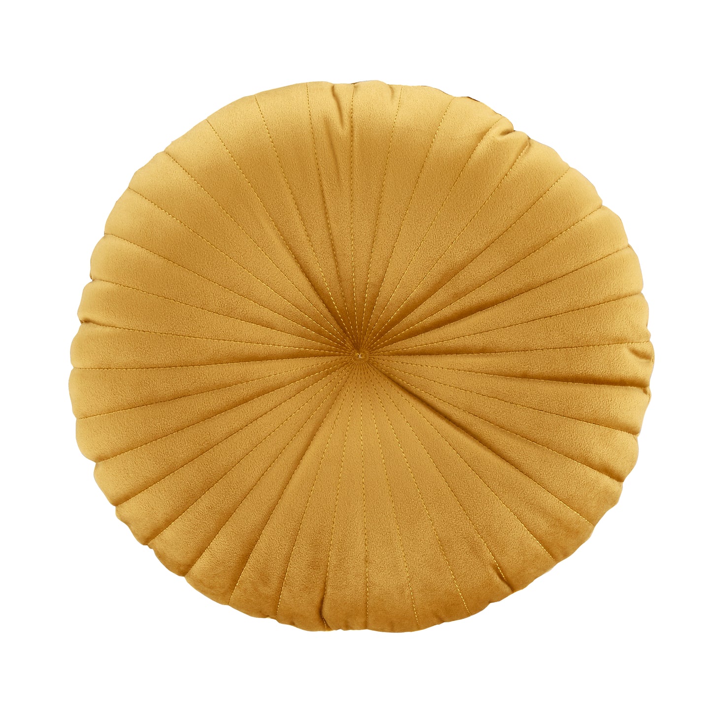 Round Soft Touch Cushion in Mustard by Catherine Lansfield