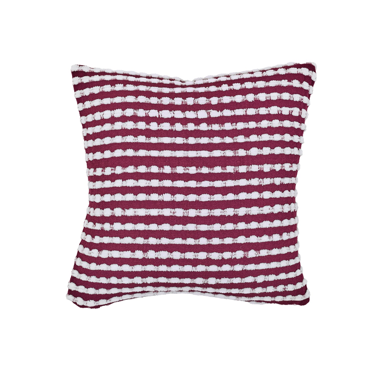 Stab Stitch Filled Cushion in Plum by Catherine Lansfield