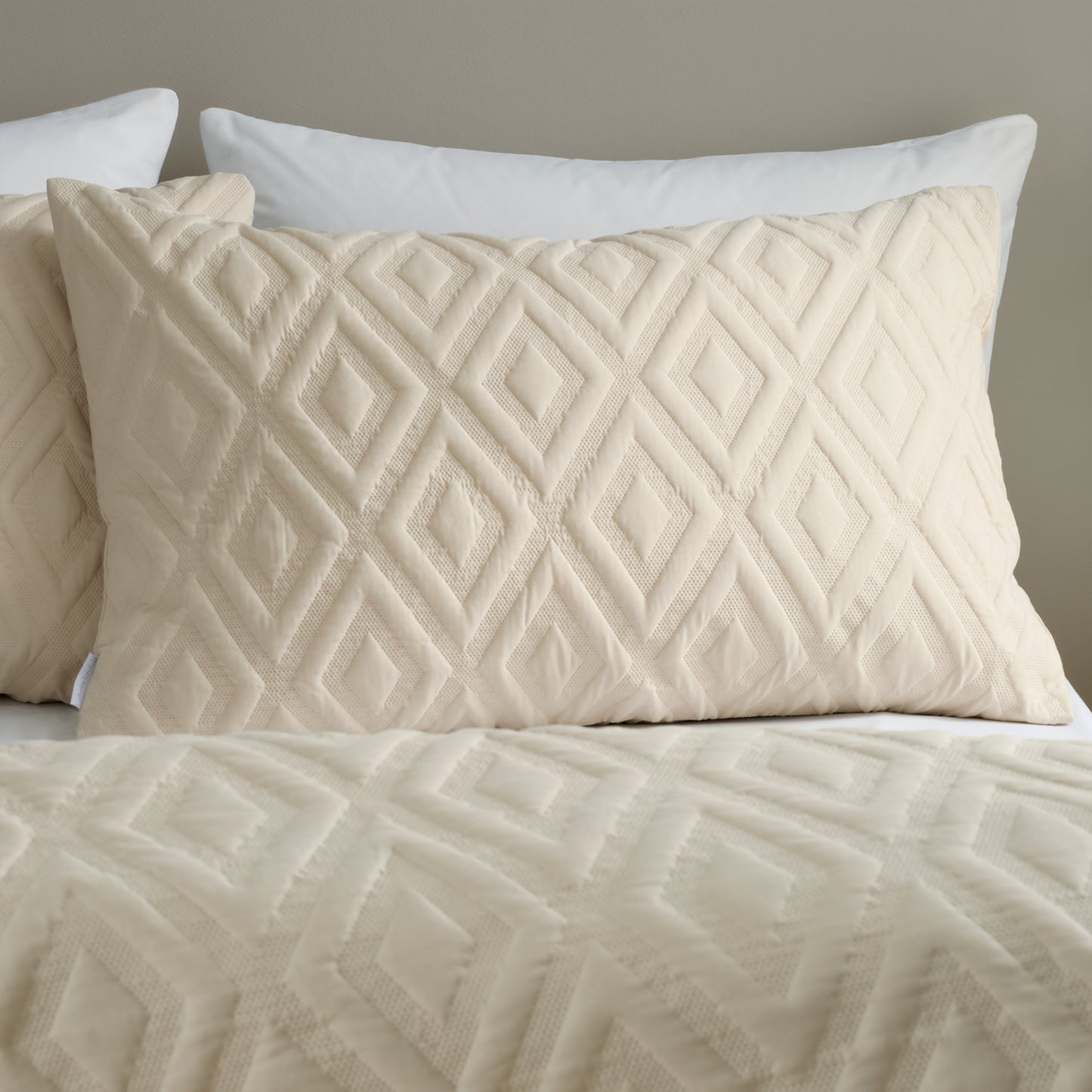 Jacob Geo Soft Touch Duvet Cover Set in Natural by Catherine Lansfield