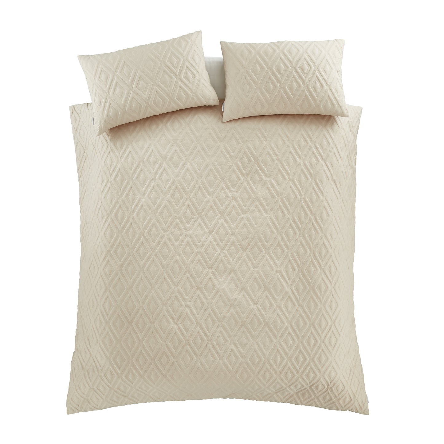 Jacob Geo Soft Touch Duvet Cover Set in Natural by Catherine Lansfield