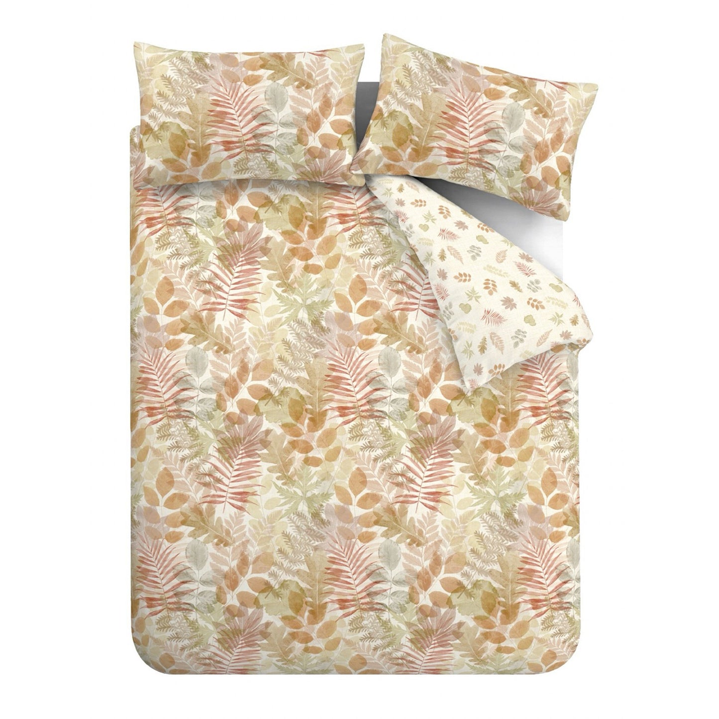 Autumn Leaves So Soft Reversible Duvet Cover Set in Natural by Catherine Lansfield