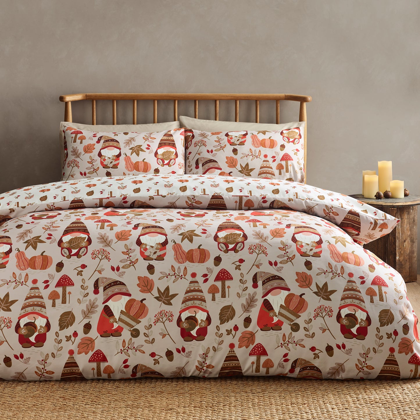 Woodland Gonks So Soft Reversible Duvet Cover Set by Catherine Lansfield