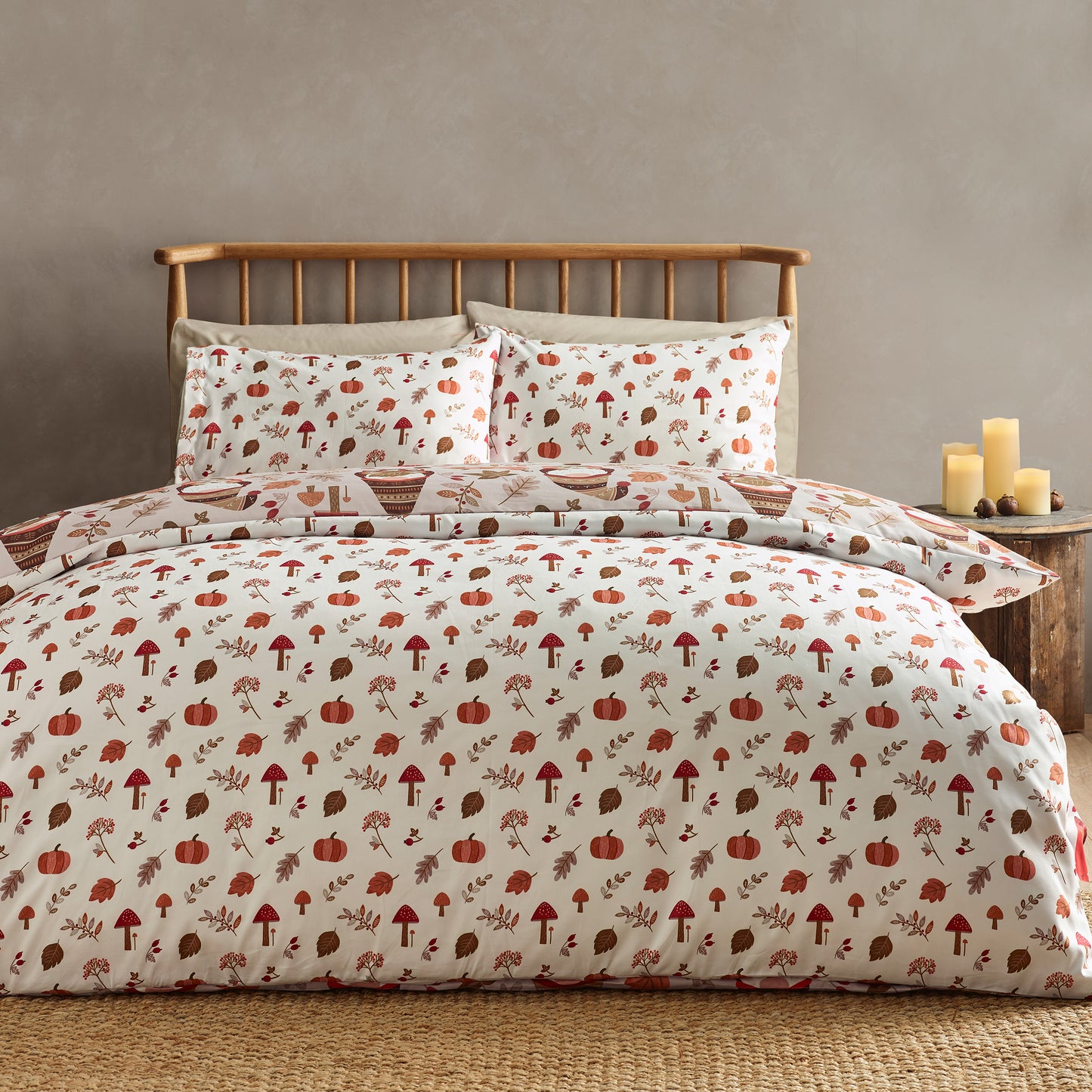 Woodland Gonks So Soft Reversible Duvet Cover Set by Catherine Lansfield