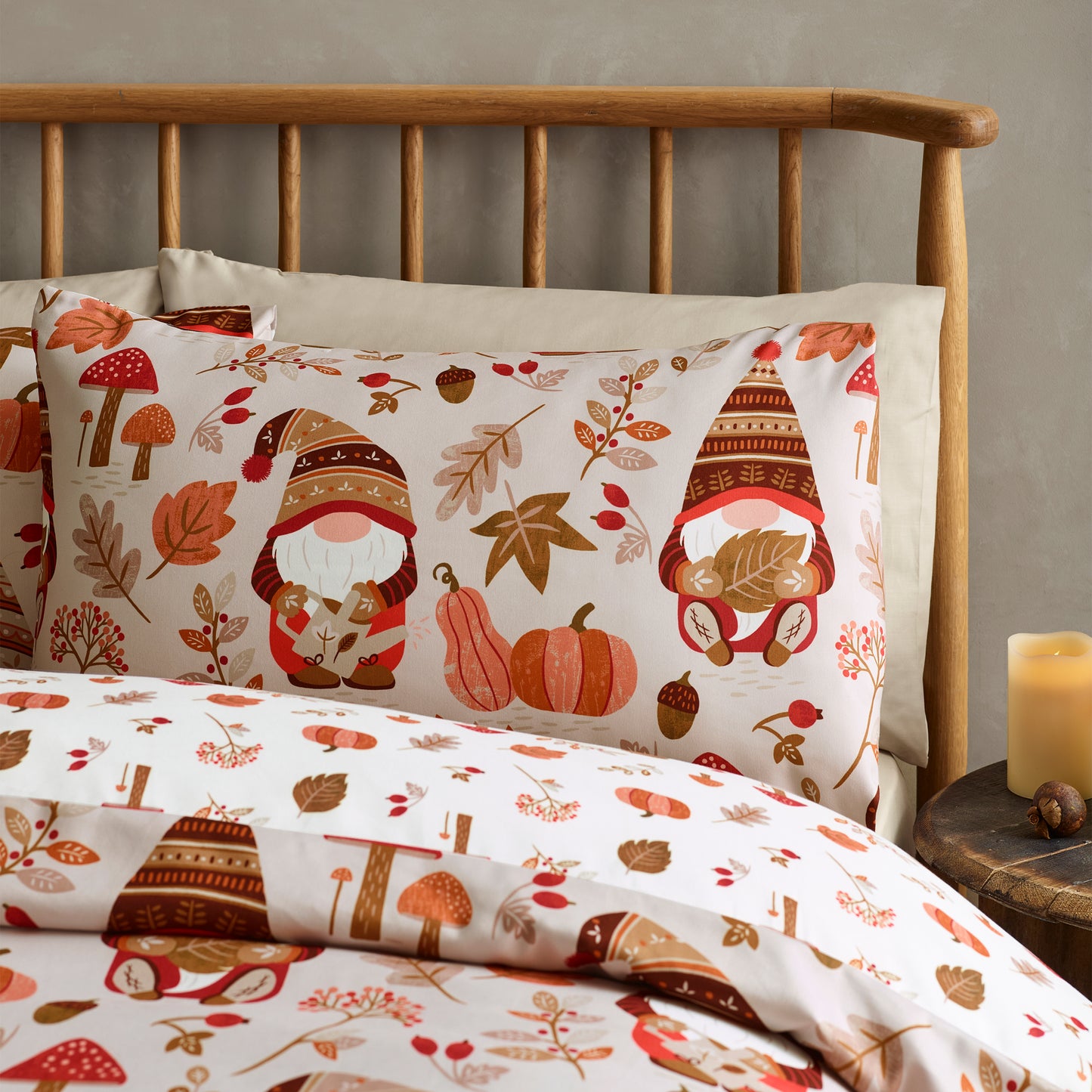 Woodland Gonks So Soft Reversible Duvet Cover Set by Catherine Lansfield