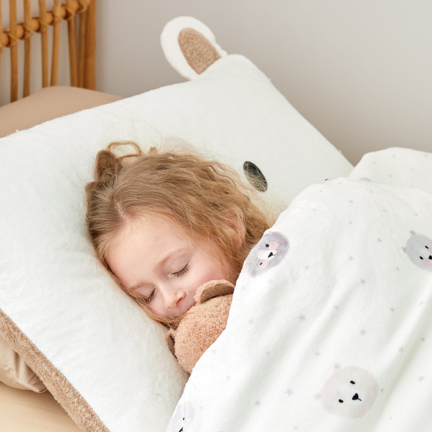 Catherine Lansfield Natural Cosy Bear So Soft Duvet Cover Set