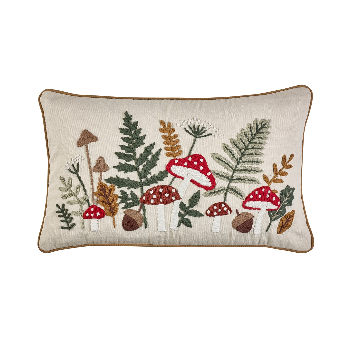 Catherine Lansfield Natural Embroidery Woodland Cushion