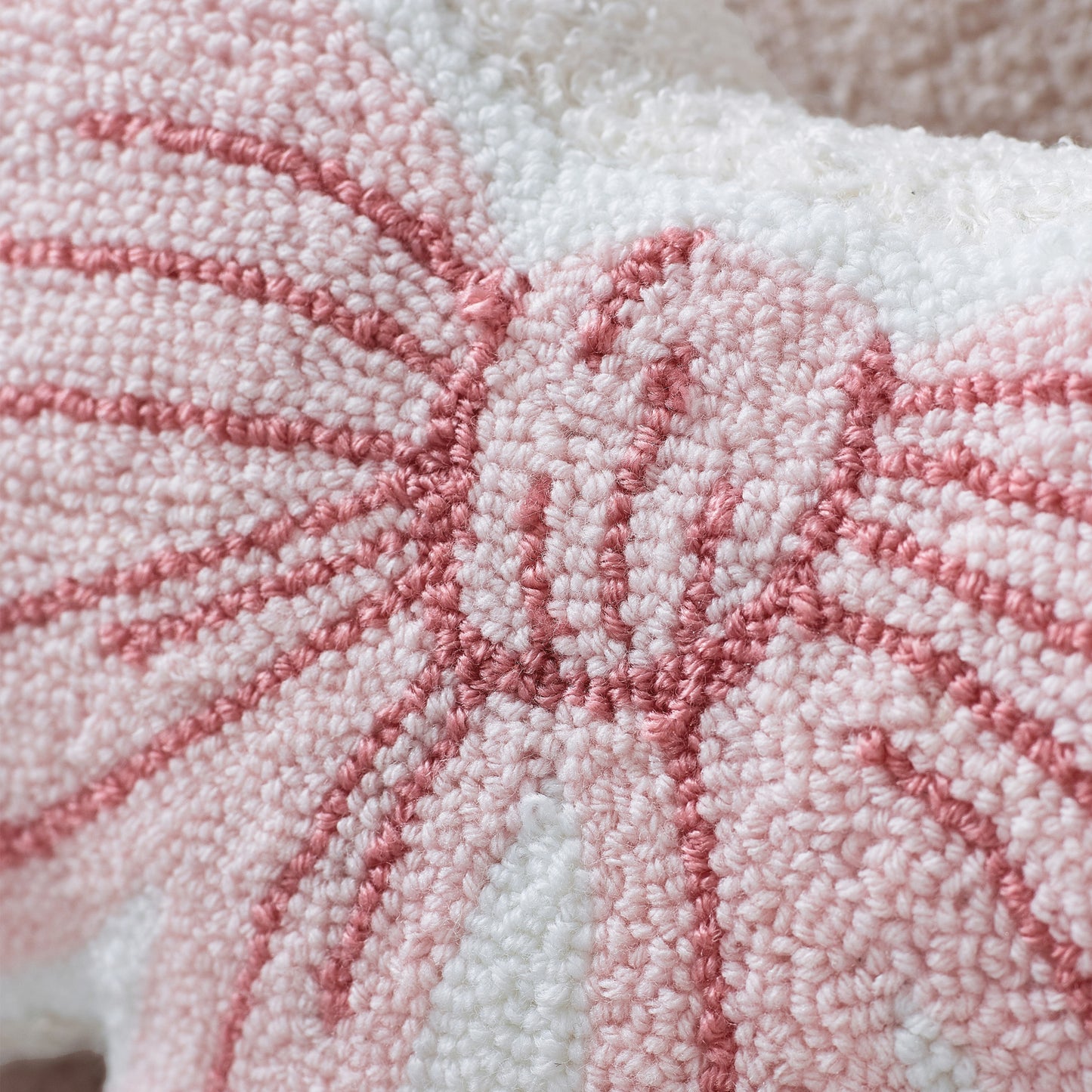 Catherine Lansfield Pink Bow Boucle 3D Shaped Cushion