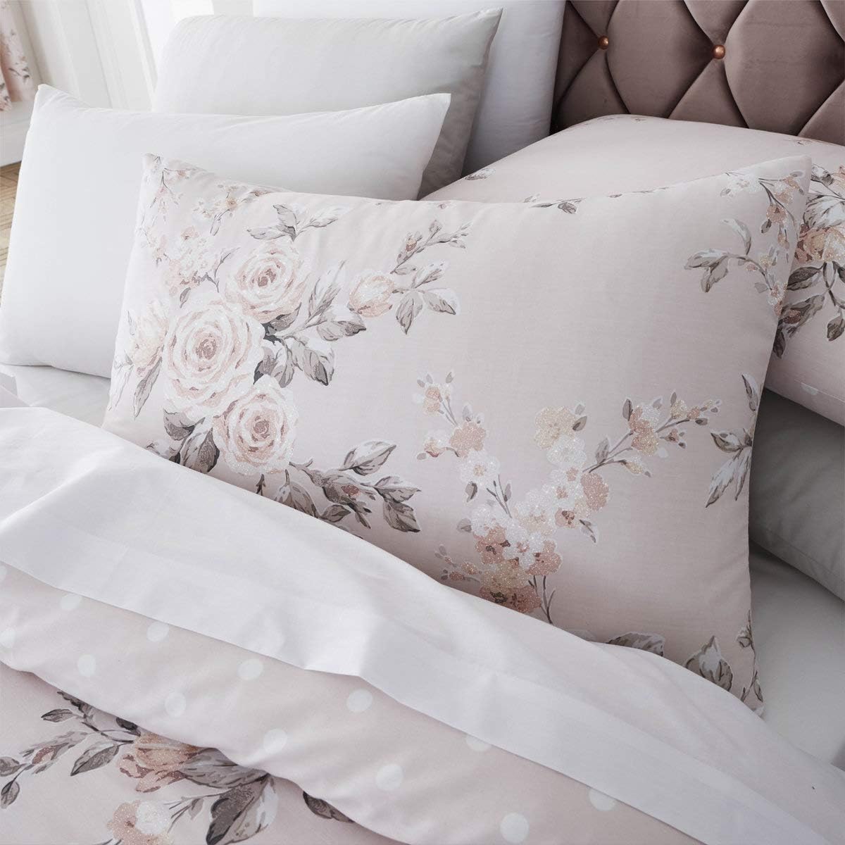 Canterbury Floral Reversible Blush Duvet Cover Set by Catherine Lansfield