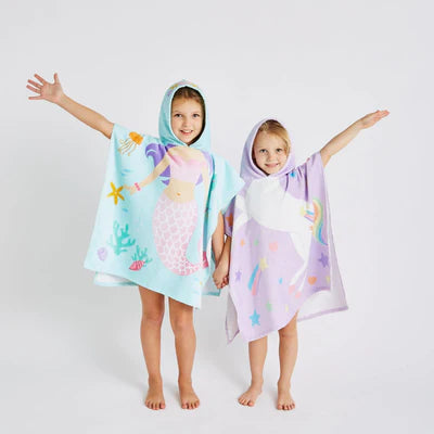 Unicorn Hooded Towel Poncho