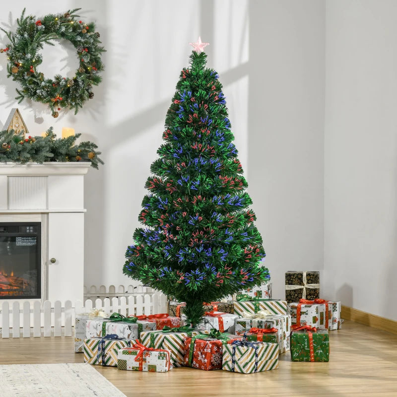 5FT Pre-Lit Fibre Optic Artificial Christmas Tree