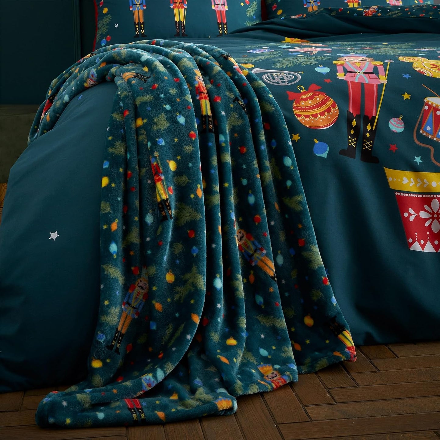 Christmas Nutcracker Fleece Throw