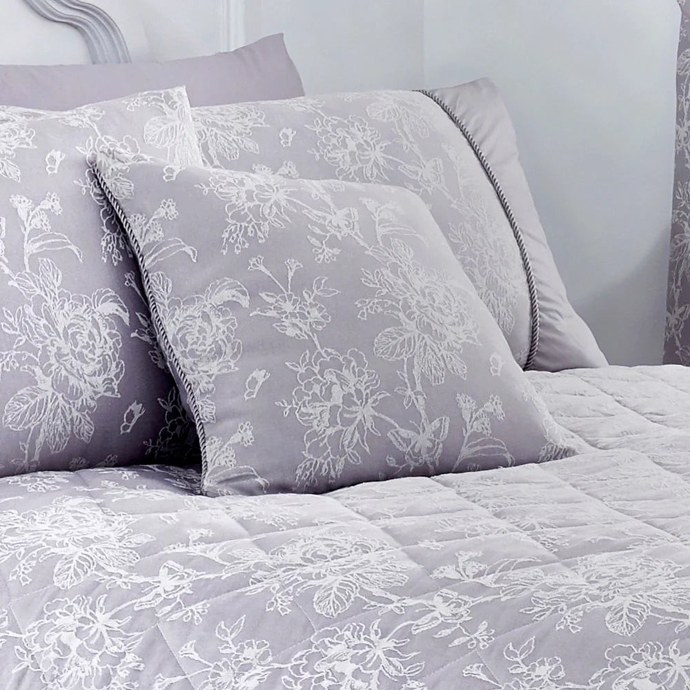 Jasmine Damask Duvet Cover Set in Lavender - by D&D Woven