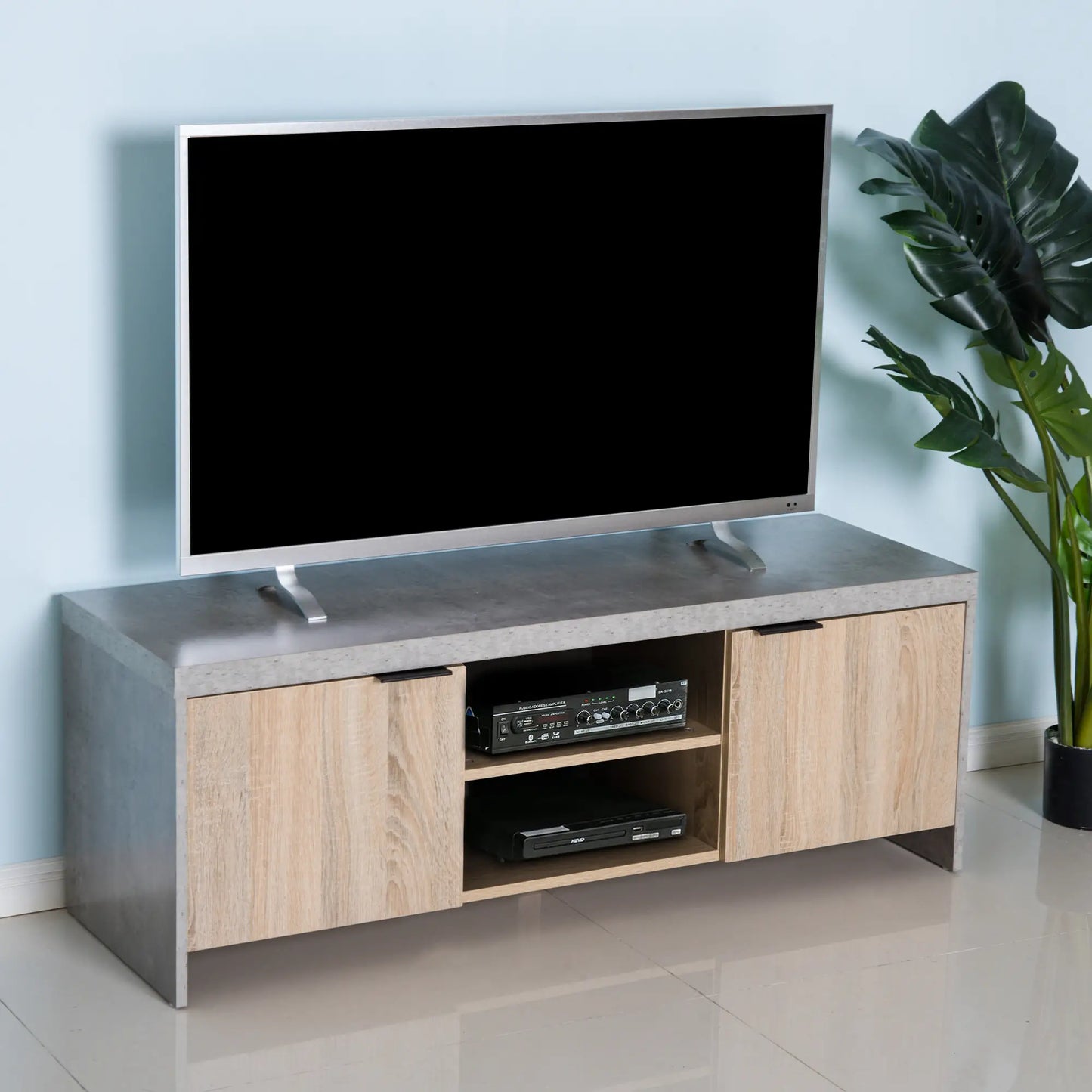 Modern Grey TV Stand - for TV up to 55"