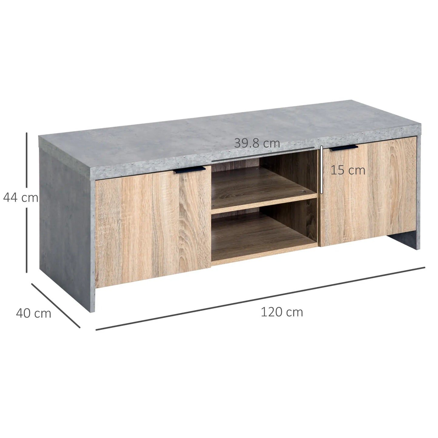 Modern Grey TV Stand - for TV up to 55"