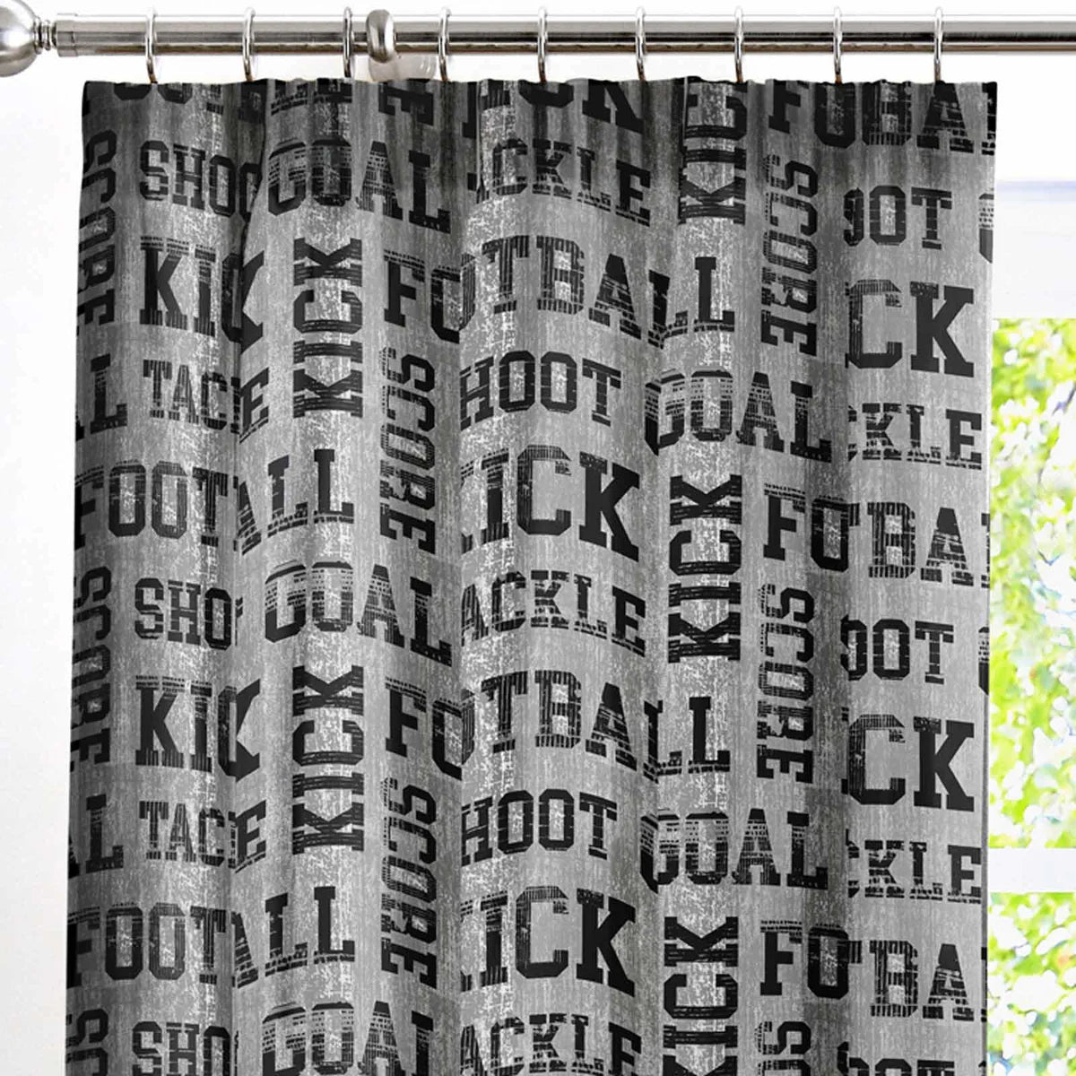 Football Pencil Pleat Curtains by Bedlam