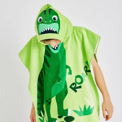 Dinosaur Hooded Towel Poncho