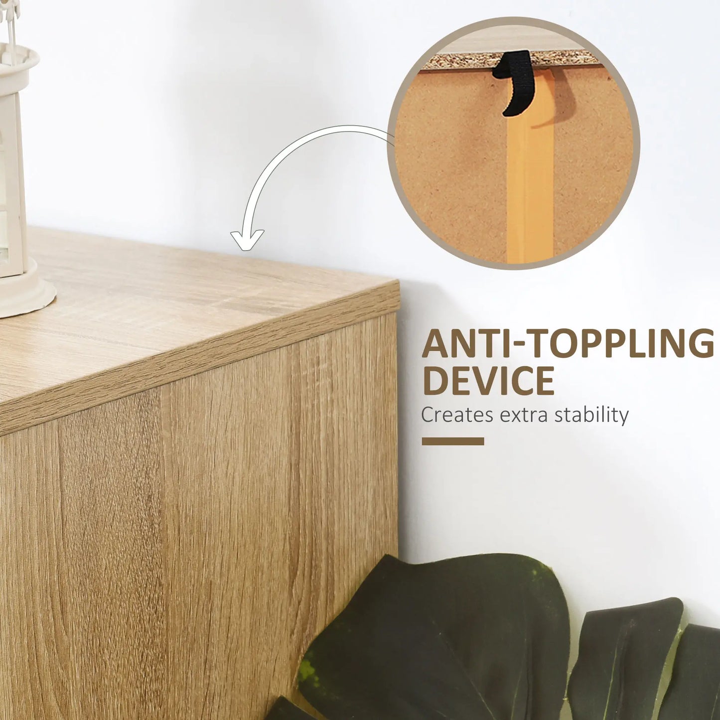 Natural Zigzag Chest of Drawers - 6 Drawers
