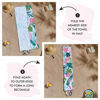 Tropical Palm Beach Towel in a Bag by Catherine Lansfield