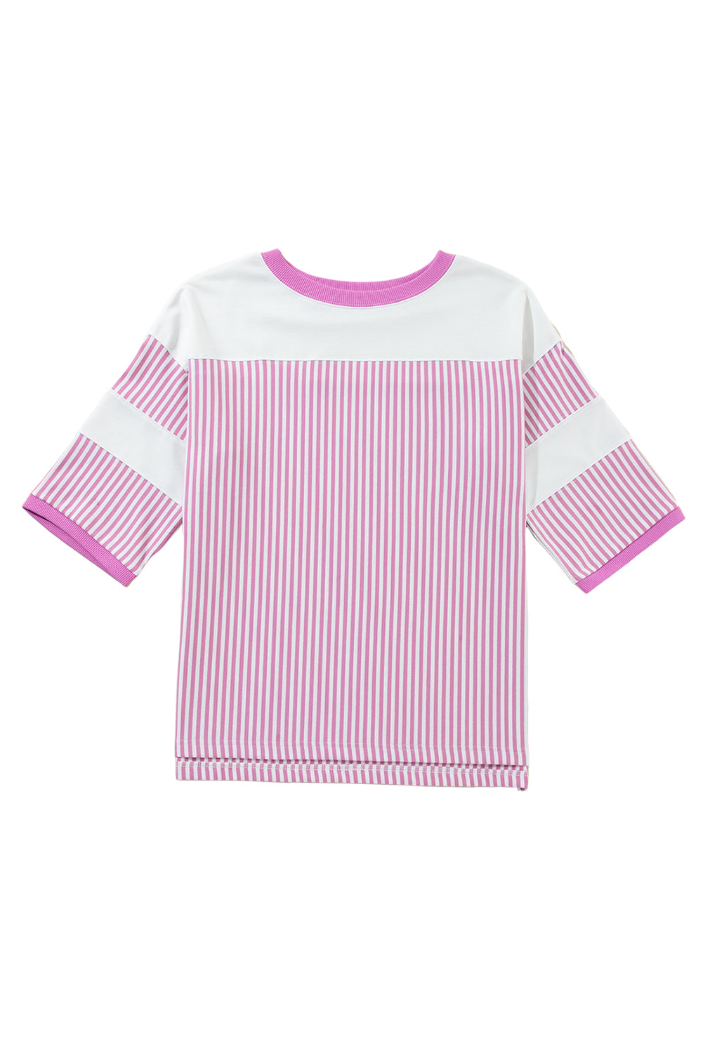 Striped Patchwork Oversized Tee