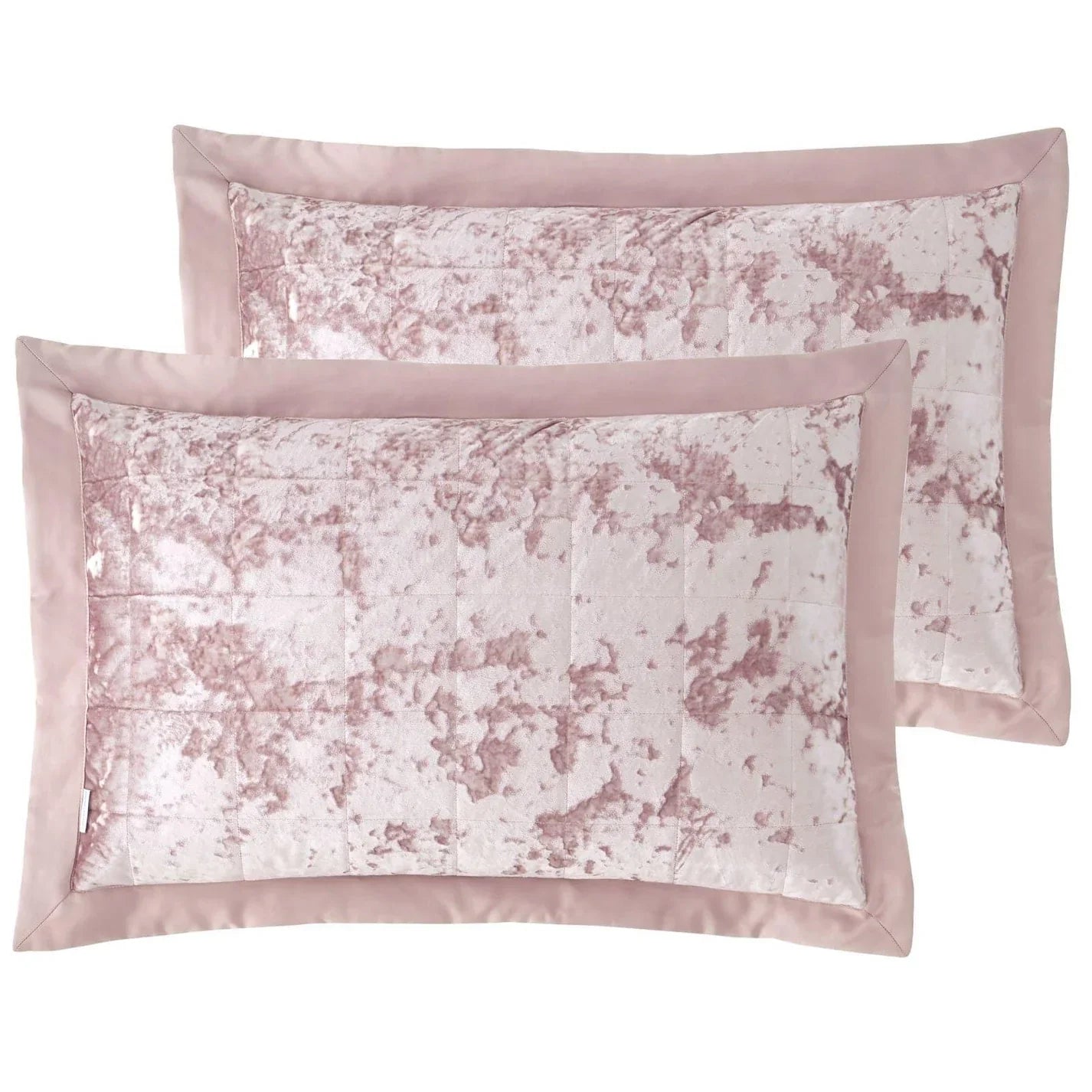 Crushed Velvet Pillow Sham Pair Blush by Catherine Lansfield