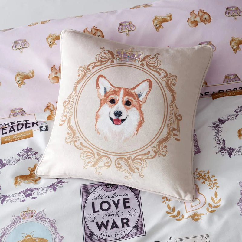 Mr Newton Corgi Filled Cushion - Bridgerton By Catherine Lansfield