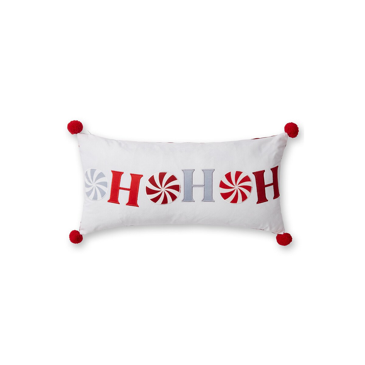 Ho Ho Ho Pom Pom Filled Cushion by Catherine Lansfield