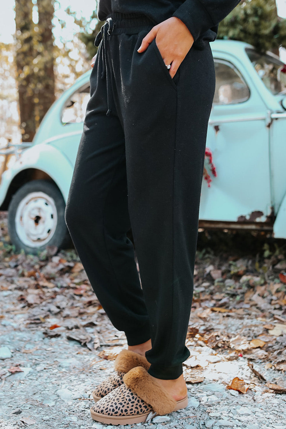 Casual Long Sleeve Pullover & Joggers Pajamas Set