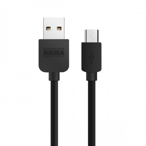 2m High Quality Metal Knit Weave Braid Micro USB Data Cable - Gold