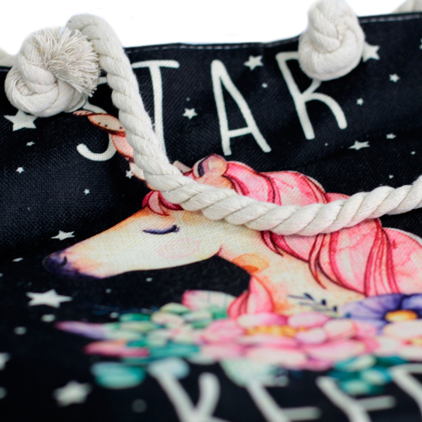 Star Keeper Unicorn Rope Handle Bag