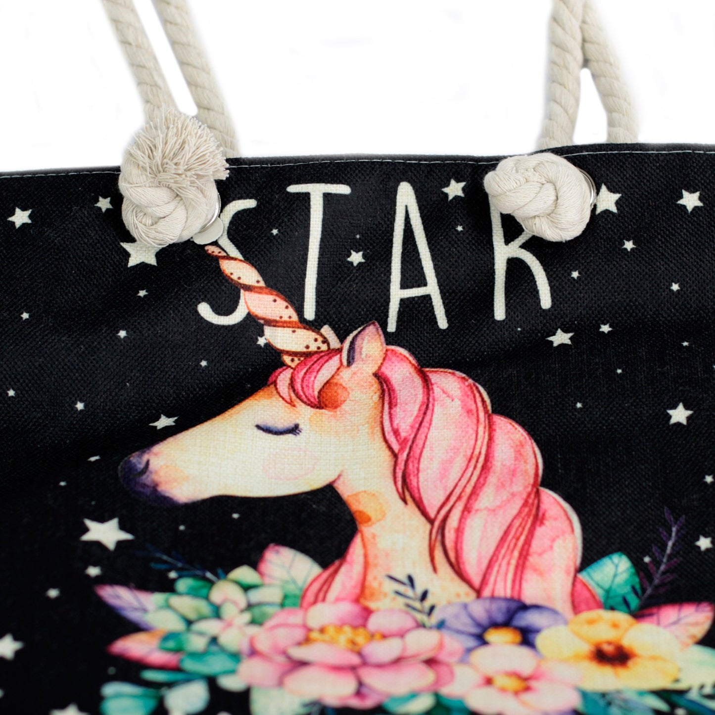 Star Keeper Unicorn Rope Handle Bag