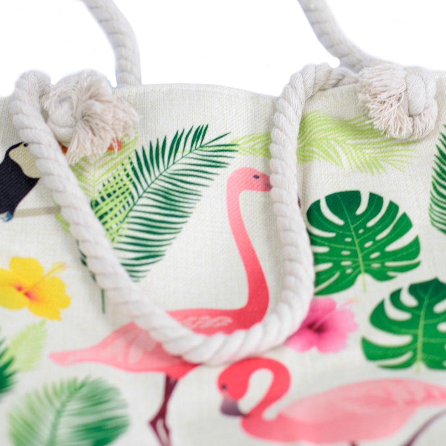 Flamingo & More Rope Handle Bag