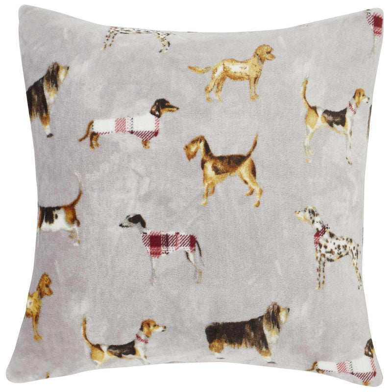 Country Dogs Fleece Filled Cushion