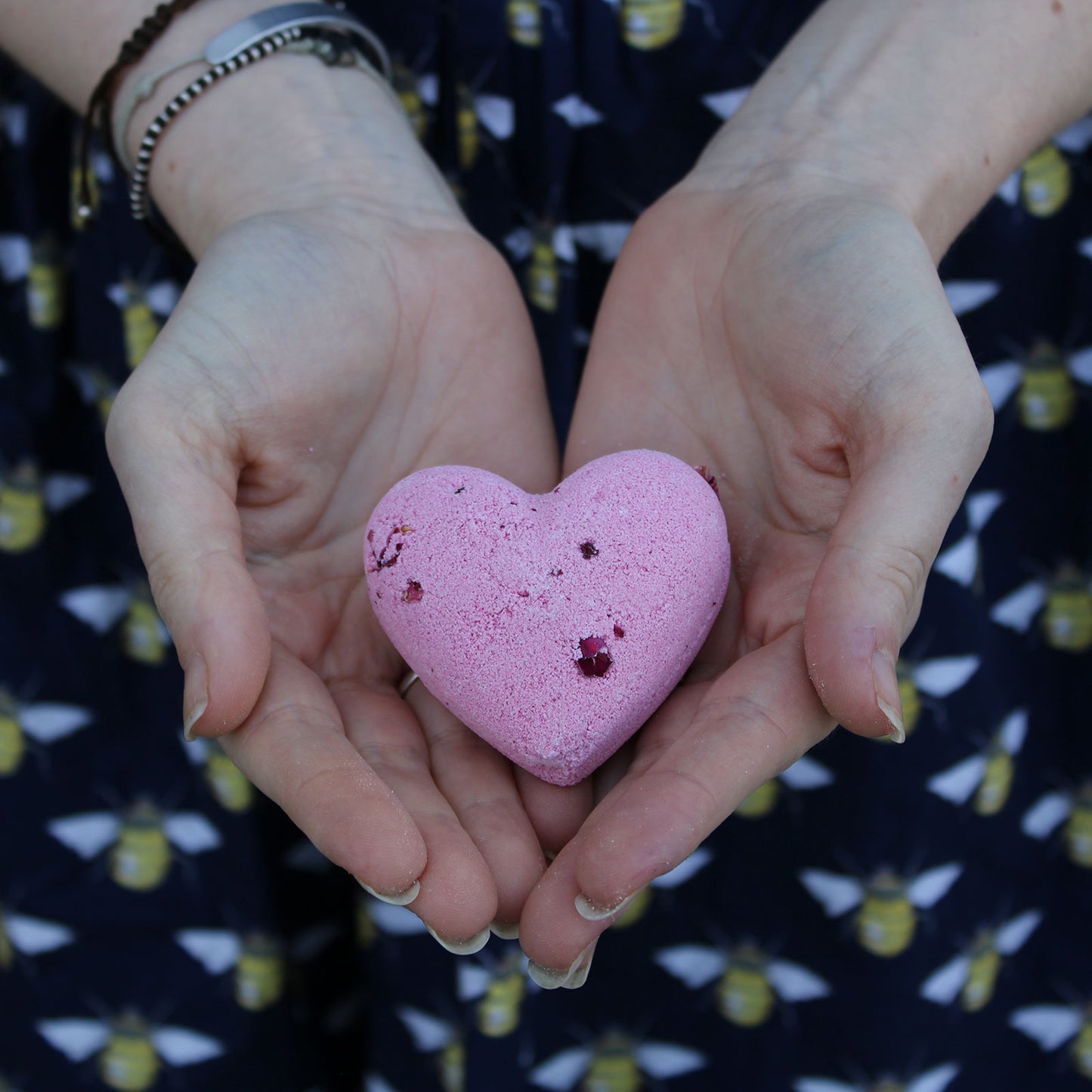 5x Love Heart Bath Bombs - Ylang & Rose