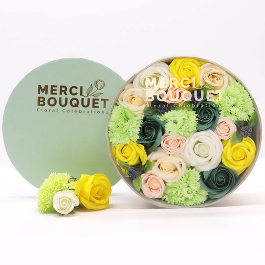 Round Box - Spring Celebrations - Yellow & Greens