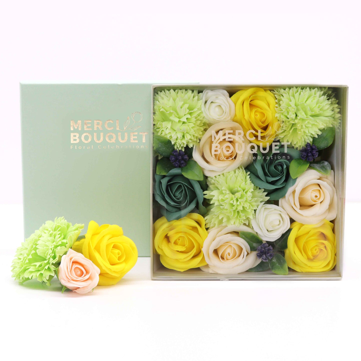 Square Box - Spring Celebrations - Yellow & Greens