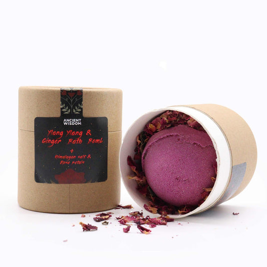 "Cupid's Self Care" Aromatherapy Set: Bath Bomb, Himalayan Bath Salt and Flowers