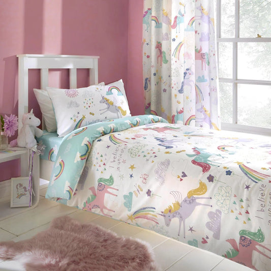 Rainbow Unicorn Duvet Cover Set by Bedlam