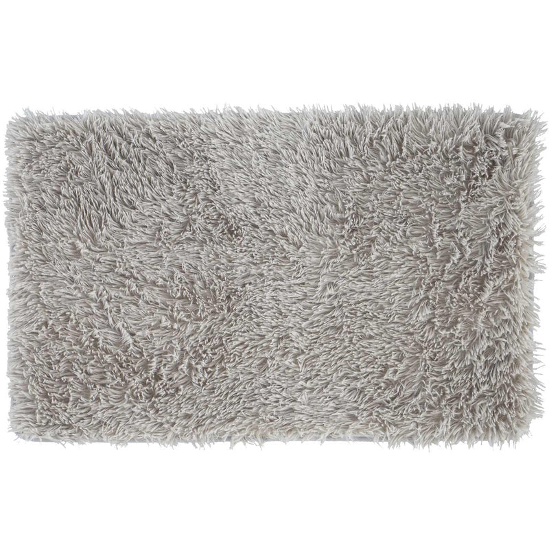 Cuddly Super Soft Fluffy Bath Mat Silver