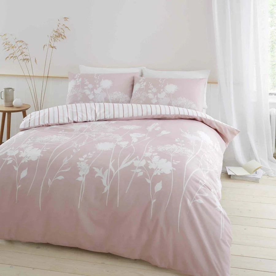 Meadowsweet Floral Blush Duvet Cover Set by Catherine Lansfield