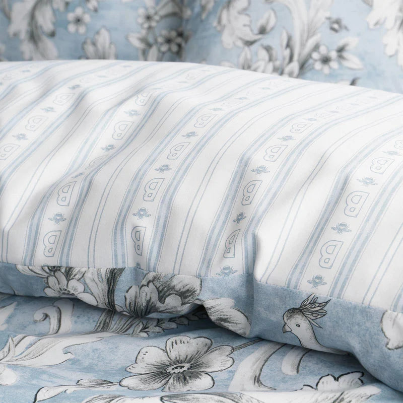 Regal Floral Blue Duvet Cover Set - Bridgerton By Catherine Lansfield