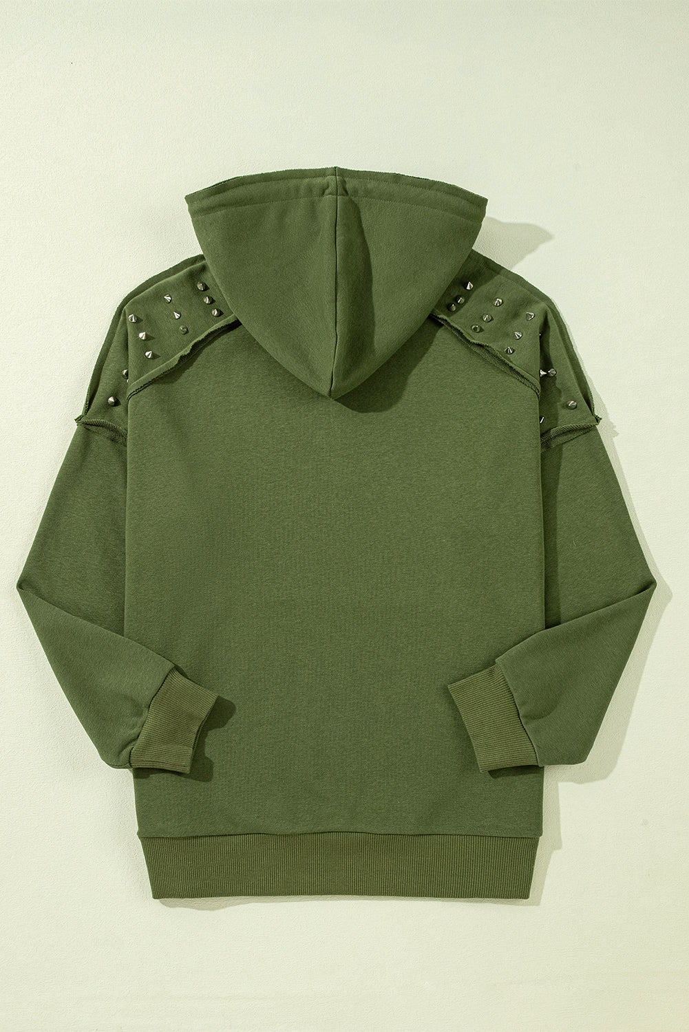 Stud Detail Kangaroo Pocket Hoodie