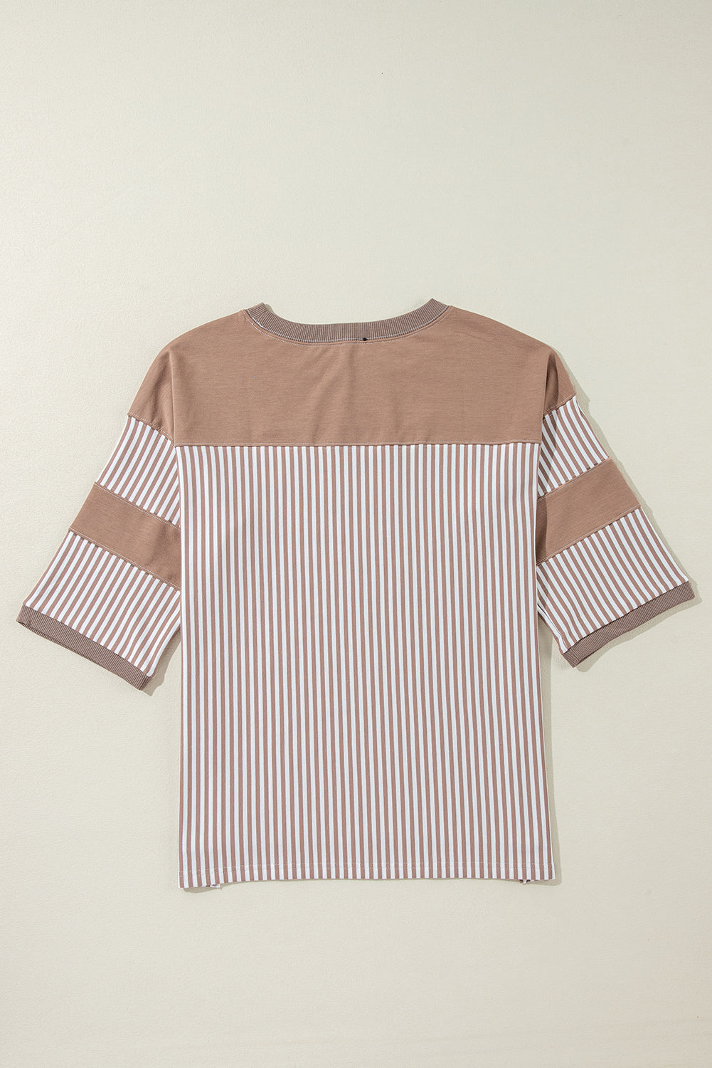 Striped Patchwork Oversized Tee