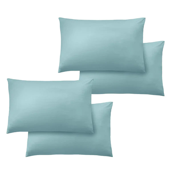 So Soft Non Iron Pack of 4 Pillowcases Duck Egg